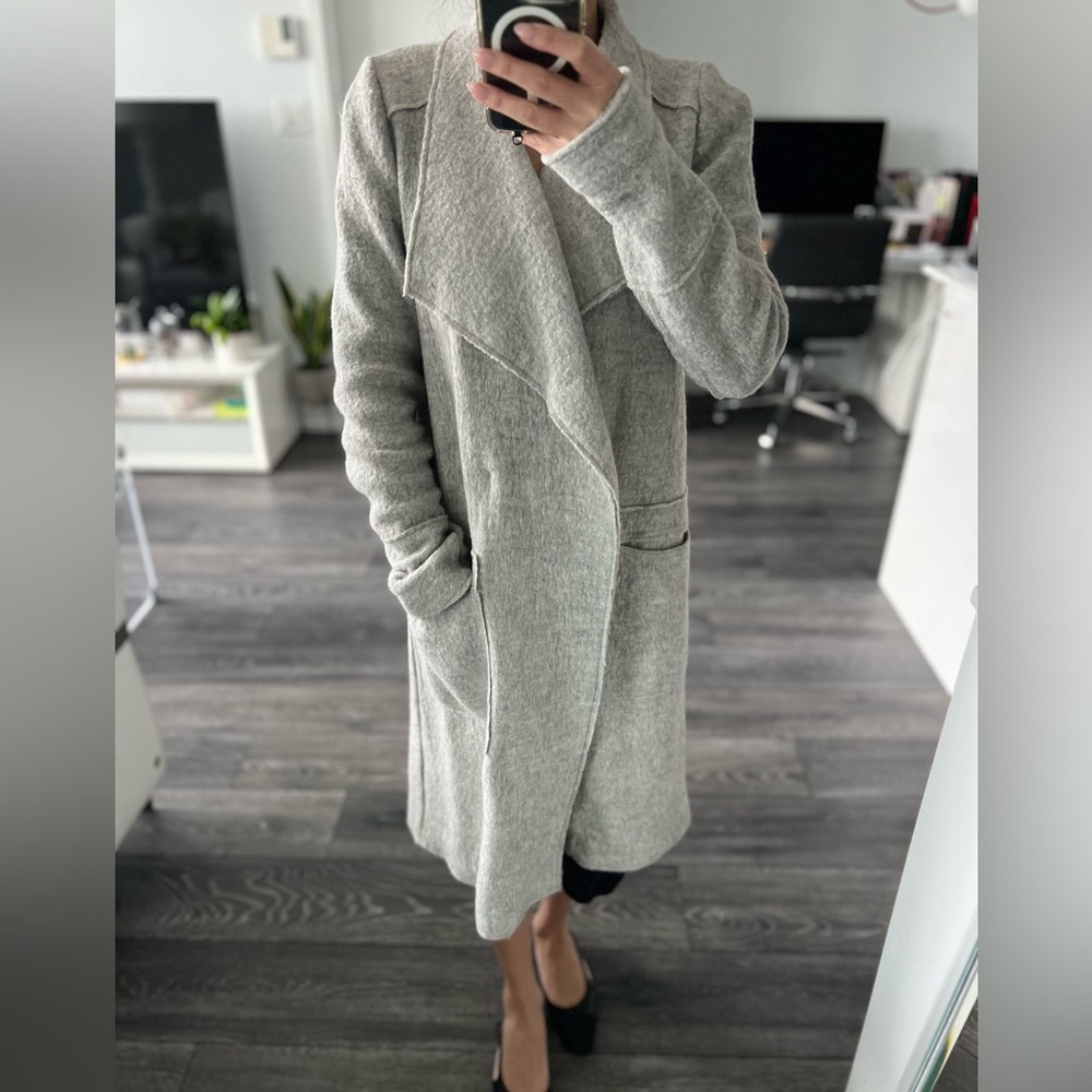 ZARA Stylish Grey Long Overcoat